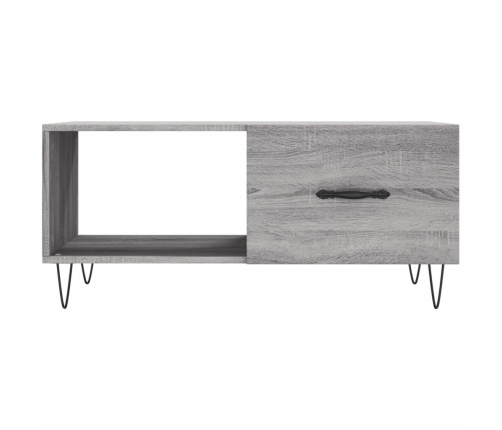 Mesa de centro madera contrachapada gris Sonoma 90x50x40 cm