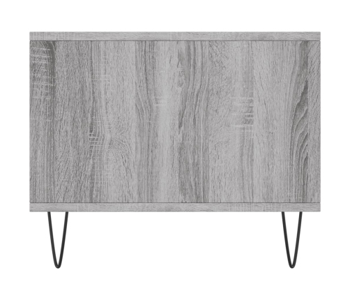 Mesa de centro madera contrachapada gris Sonoma 90x50x40 cm