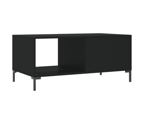 Mesa de centro madera contrachapada negro 90x50x40 cm