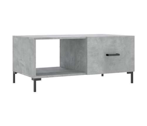 Mesa de centro madera contrachapada gris hormigón 90x50x40 cm