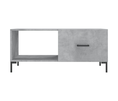 Mesa de centro madera contrachapada gris hormigón 90x50x40 cm