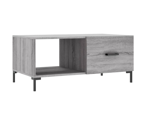 Mesa de centro madera contrachapada gris Sonoma 90x50x40 cm