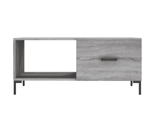 Mesa de centro madera contrachapada gris Sonoma 90x50x40 cm