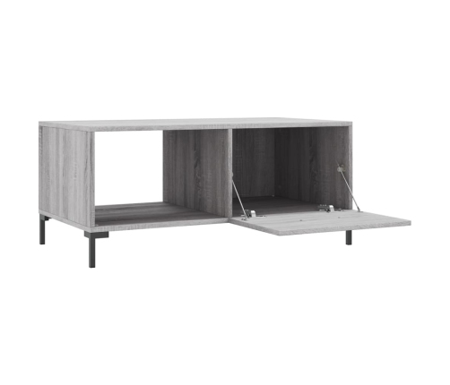 Mesa de centro madera contrachapada gris Sonoma 90x50x40 cm