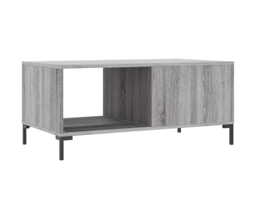 Mesa de centro madera contrachapada gris Sonoma 90x50x40 cm