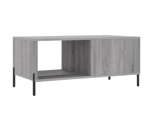 Mesa de centro madera contrachapada gris Sonoma 90x50x40 cm