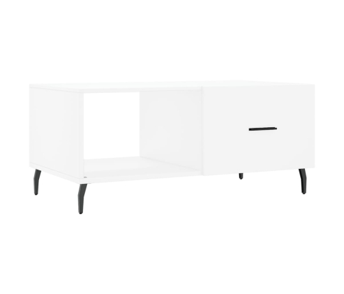 Mesa de centro madera contrachapada blanco 90x50x40 cm