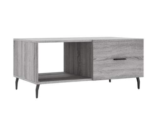 Mesa de centro madera contrachapada gris Sonoma 90x50x40 cm