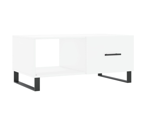 Mesa de centro madera contrachapada blanco 90x50x40 cm