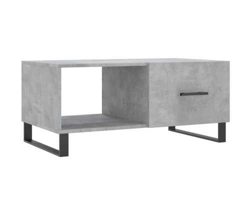 Mesa de centro madera contrachapada gris hormigón 90x50x40 cm