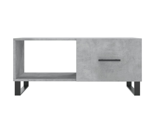 Mesa de centro madera contrachapada gris hormigón 90x50x40 cm