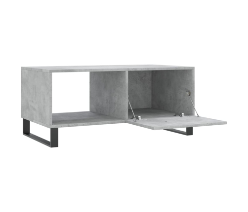 Mesa de centro madera contrachapada gris hormigón 90x50x40 cm