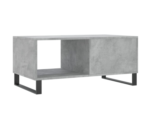 Mesa de centro madera contrachapada gris hormigón 90x50x40 cm