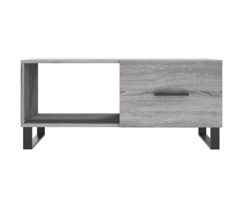 Mesa de centro madera contrachapada gris Sonoma 90x50x40 cm