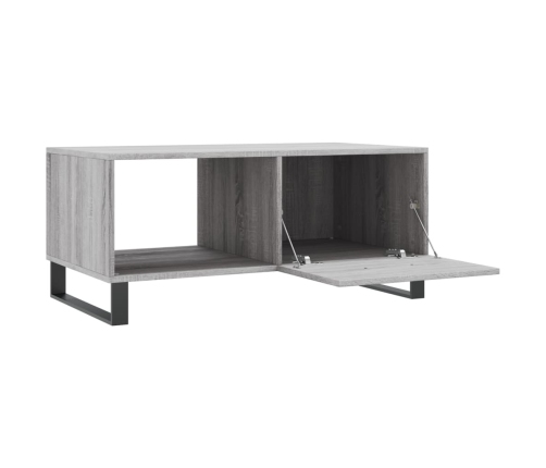 Mesa de centro madera contrachapada gris Sonoma 90x50x40 cm