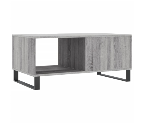 Mesa de centro madera contrachapada gris Sonoma 90x50x40 cm