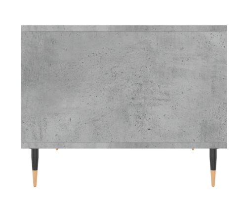 Mesa de centro madera de ingeniería gris hormigón 60x50x40 cm