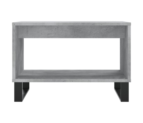 Mesa de centro madera de ingeniería gris hormigón 60x50x40 cm