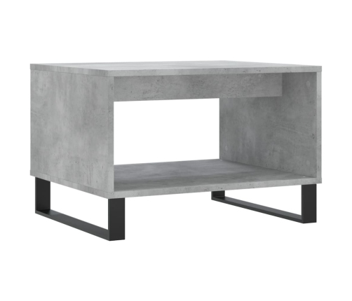 Mesa de centro madera de ingeniería gris hormigón 60x50x40 cm