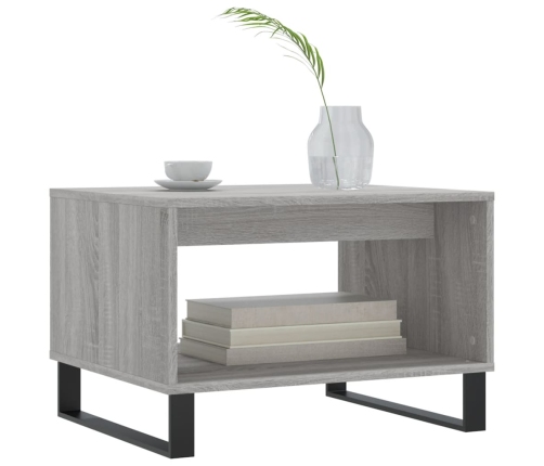 Mesa de centro madera de ingeniería gris Sonoma 60x50x40 cm