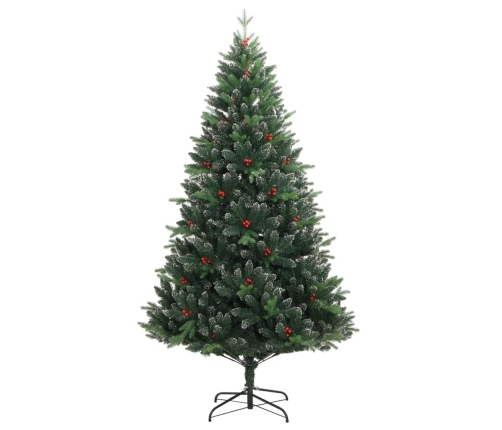 Árbol de Navidad artificial con bisagras y frutos rojos 120 cm