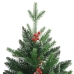 Árbol de Navidad artificial con bisagras y frutos rojos 210 cm