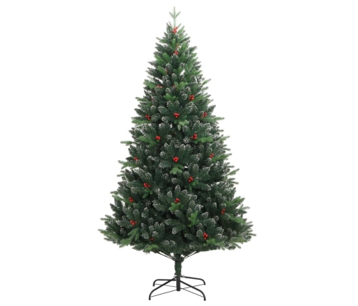 Árbol de Navidad artificial con bisagras y frutos rojos 240 cm