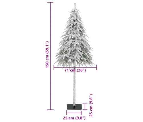 Árbol de Navidad artificial con nieve 150 cm