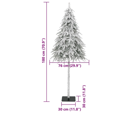 Árbol de Navidad artificial con nieve 180 cm