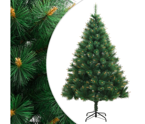 Árbol de Navidad artificial con bisagras y soporte 120 cm