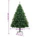 Árbol de Navidad artificial con bisagras y soporte 240 cm