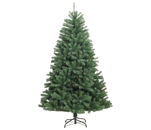 Árbol de Navidad artificial con bisagras y soporte verde 180 cm