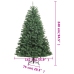 Árbol de Navidad artificial con bisagras y soporte verde 240 cm