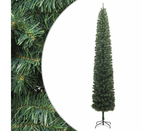 Árbol de Navidad estrecho con soporte PVC 270 cm