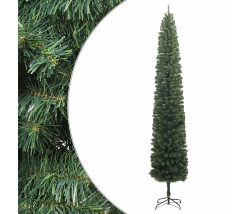 Árbol de Navidad estrecho con soporte PVC 300 cm