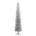 Árbol Navidad estrecho con soporte y nieve artificial PVC 270cm