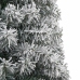 Árbol Navidad estrecho con soporte y nieve artificial PVC 270cm