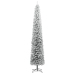 Árbol Navidad estrecho con soporte y nieve artificial PVC 300cm