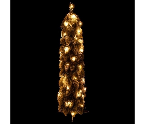 Árbol de Navidad artificial iluminado con 30 LED y nieve 60 cm