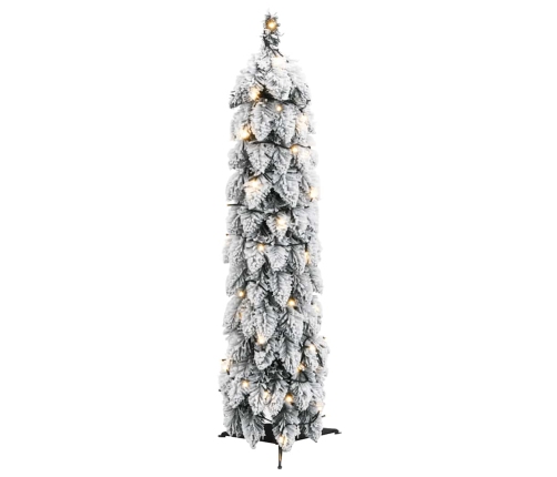 Árbol de Navidad artificial iluminado con 30 LED y nieve 60 cm