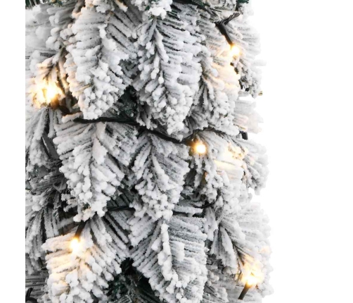 Árbol de Navidad artificial iluminado con 30 LED y nieve 60 cm