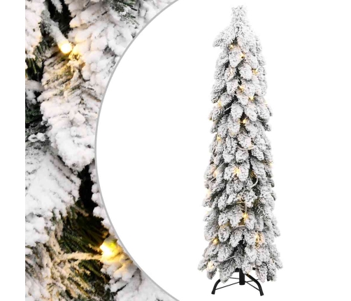 Árbol de Navidad artificial iluminado con 60 LED y nieve 120 cm