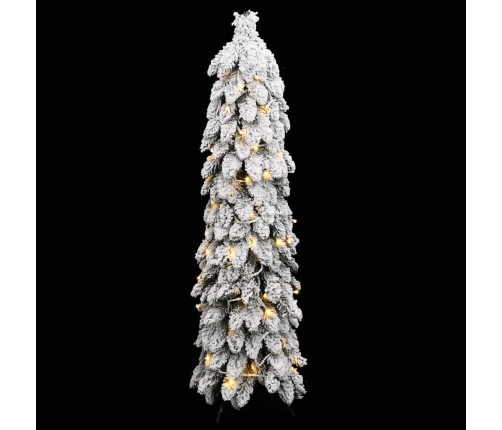 Árbol de Navidad artificial iluminado con 60 LED y nieve 120 cm