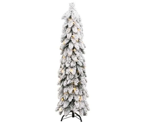 Árbol de Navidad artificial iluminado con 60 LED y nieve 120 cm