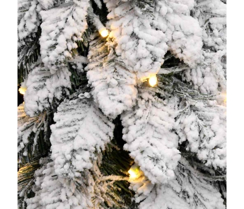 Árbol de Navidad artificial iluminado con 60 LED y nieve 120 cm