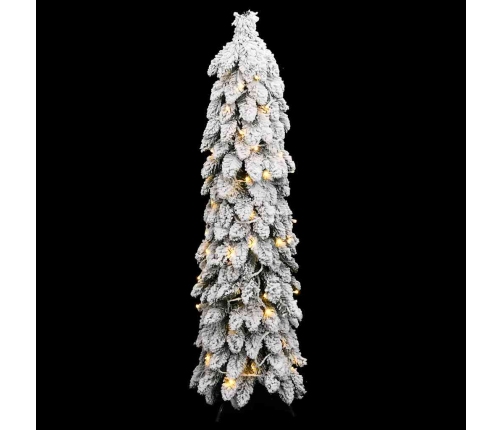 Árbol de Navidad artificial iluminado con 80 LED y nieve 150 cm