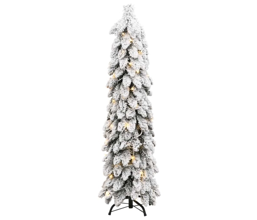 Árbol de Navidad artificial iluminado con 80 LED y nieve 150 cm