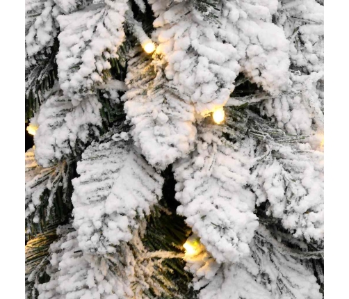 Árbol de Navidad artificial iluminado con 80 LED y nieve 150 cm