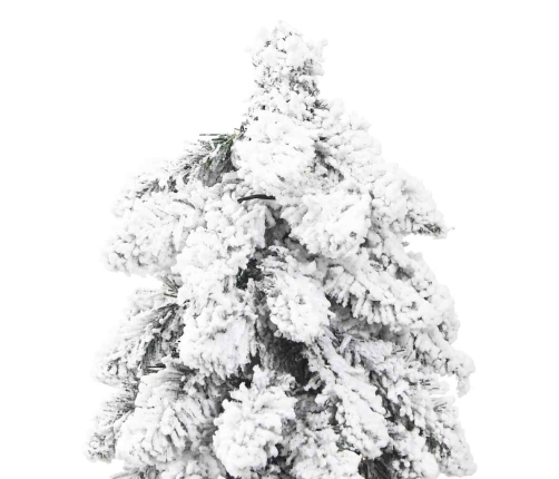 Árbol de Navidad artificial iluminado 130 LEDs y nieve 210 cm