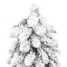 Árbol de Navidad artificial iluminado 130 LEDs y nieve 210 cm